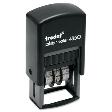 Trodat® Printy Economy Micro 5-in-1 Date Stamp With Text Plates, Self-inking, 1" X 0.75", Blue-red freeshipping - TVN Wholesale
